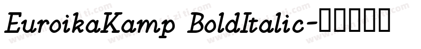 EuroikaKamp BoldItalic字体转换